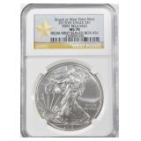 2013 W AMERICAN SILVER EAGLE FR NGC MS 70