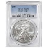 2014 AMERICAN SILVER EAGLE PCGS MS 70