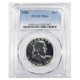1958 FRANKLIN HALF DOLLAR PCGS PR 66 1958 FRANKLIN HALF DOLLAR PCGS PR 66