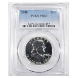 1958 FRANKLIN HALF DOLLAR PCGS PR 66