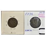 1734,36 NETHERLANDS EAST INDIA COINS