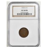 1916-S LINCOLN CENT NGC AU-58 BN