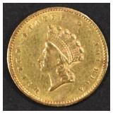 1854 GOLD $1 TYPE 2 AU