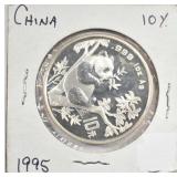 1995 ONE OUNCE .999 SILVER CHINESE PANDAS