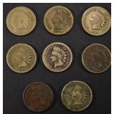 (8) 1860 INDIAN HEAD CENTS CIR (8) 1860 INDIAN HEAD CENTS CIR