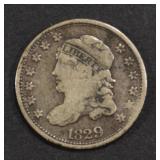 1829 BUST HALF DIME FINE 1829 BUST HALF DIME FINE