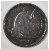 1872 SEATED LIBERTY HALF DIME BU