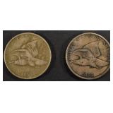 1857 & 1858 FLYING EAGLE CENTS FINE