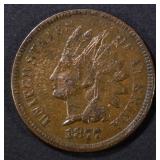 1877 INDIAN CENT XF