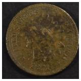 1871 INDIAN CENT VF CORROSION 1871 INDIAN CENT VF CORROSION