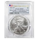 2021-(P) T-1 EMERG ASE PCGS MS-69 1st DAY