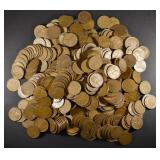 500-MIXED DATE CIRC LINCOLN WHEAT CENTS 500-MIXED DATE CIRC LINCOLN WHEAT CENTS
