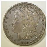 1890-CC TAILBAR MORGAN DOLLAR VF