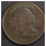 1800 DRAPED BUST HALF CENT VF