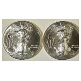 (2) 2015 AMERICAN SILVER EAGLES BU (2) 2015 AMERICAN SILVER EAGLES BU