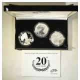 2006 ASE 20TH ANNIVER 3PC SILVER SET