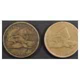 1857 & 1858 FLYING EAGLE CENTS FINE