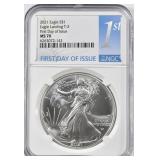 2021 ASE FIRST DAY OF ISSUE T-2 NGC MS 70 2021 ASE FIRST DAY OF ISSUE T-2 NGC MS 70