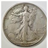 1928-S WALKING LIBERTY HALF XF