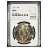1923 PEACE DOLLAR NGC MS63 1923 PEACE DOLLAR NGC MS63