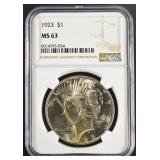 1923 PEACE DOLLAR NGC MS63