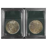 1923 & 1925 PEACE DOLLARS BU