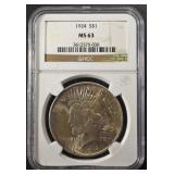 1924 PEACE DOLLAR NGC MS63