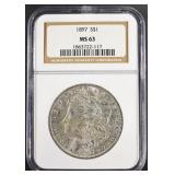 1897 MORGAN DOLLAR NGC MS63