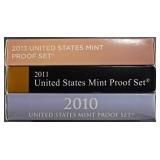 (1) 2010-2011, (1) 2013 US PROOF SETS