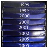 (2) 1999-2000, (1) 01-02, (2) 05 US PROOF SETS