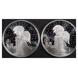 (2) 1 OZ .999 SILVER 2023 ANGEL ROUNDS (2) 1 OZ .999 SILVER 2023 ANGEL ROUNDS