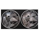 (2) 1 OZ .999 SILV 2023 ARMENIAN NOAHS ARK ROUNDS