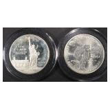 1983-S & 1986-S SILVER $1 COMM COINS 1983-S & 1986-S SILVER $1 COMM COINS