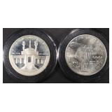 1983-S & 1984-S SILVER OLYMPIC $1 COMM COINS 1983-S & 1984-S SILVER OLYMPIC $1 COMM COINS