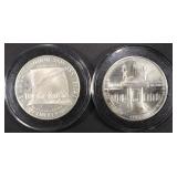 1984-D & 1987-S SILVER $1 COMM COINS