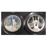 1984-S & 1986-S SILVER $1 COMM COINS 1984-S & 1986-S SILVER $1 COMM COINS