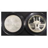 1984-S & 2004-P SILVER $1 COMM COINS