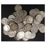 (50) 90% SILVER MIXED DATES ROOSEVELT DIMES (50) 90% SILVER MIXED DATES ROOSEVELT DIMES