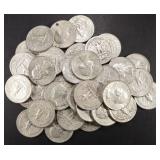 (40) 90% SILVER WASHINGTON QUARTERS