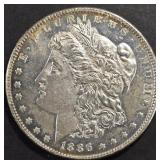 1886 MORGAN DOLLAR CH BU SEMI PL