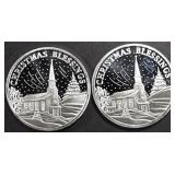 (2) 1 OZ .999 SILVER 2023 XMAS BLESSINGS ROUNDS (2) 1 OZ .999 SILVER 2023 XMAS BLESSINGS ROUNDS