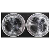 (2) 1 OZ .999 SILV 2022 AUSTRALIAN KANGAROO ROUNDS (2) 1 OZ .999 SILV 2022 AUSTRALIAN KANGAROO ROUNDS