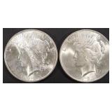 (2) 1923 PEACE DOLLARS BU (2) 1923 PEACE DOLLARS BU