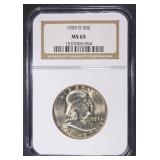 1959-D FRANKLIN HALF DOLLAR NGC MS65 1959-D FRANKLIN HALF DOLLAR NGC MS65