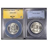 COLLECTORS LOT FRANKLIN HALF DOLLARS COLLECTORS LOT FRANKLIN HALF DOLLARS