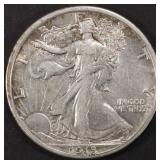 1918 WALKING LIBERTY HALF DOLLAR CH AU