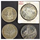 4 CANADA SILVER DOLLARS 4 CANADA SILVER DOLLARS