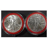 2002 & 2022 AMERICAN SILVER EAGLES