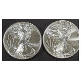 (2) 2017 AMERICAN SILVER EAGLES (2) 2017 AMERICAN SILVER EAGLES