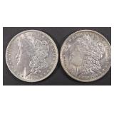 1885-O, 1888-O MORGAN DOLLARS AU/BU CLEANED 1885-O, 1888-O MORGAN DOLLARS AU/BU CLEANED